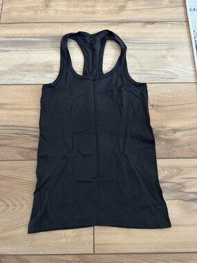 Lululemon Swiftly Tech Tank Black with Peloton Lettering